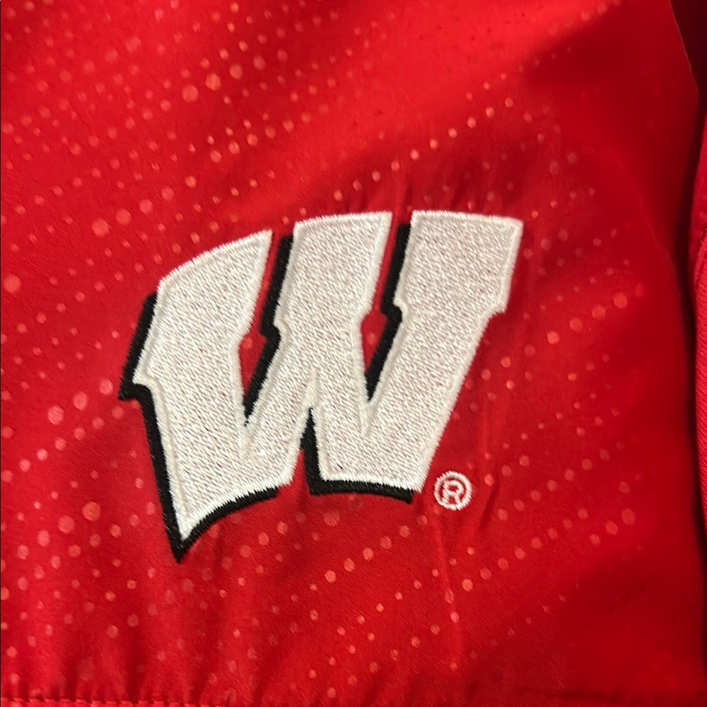 Champion Wisconsin Badgers Red Men's Jacket with White Logo - Picture 3 of 4